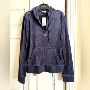 Brand New Juicy Couture Navy velour jogging suit, size XL
